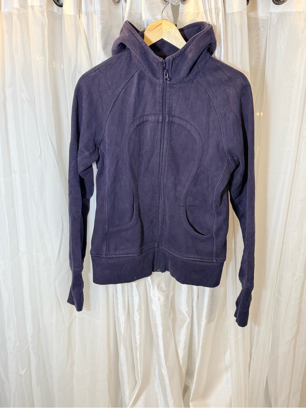 lululemon athletica deep purple scuba Hooded Zip-Up